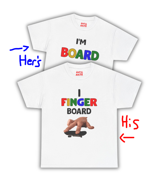 I Finger Board Couple's Shirt