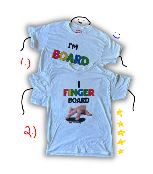 I Finger Board Couple Shirts